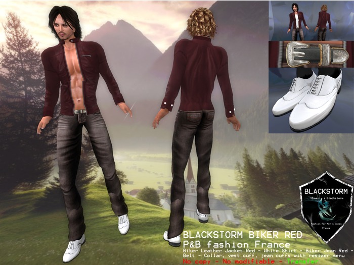 P&B08C_Blackstorm Biker Jeans Red