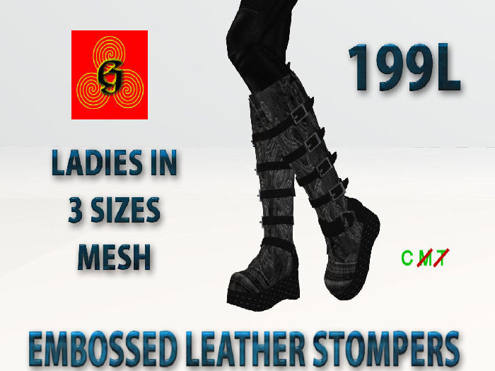GenNirva - Embossed Gray Boots