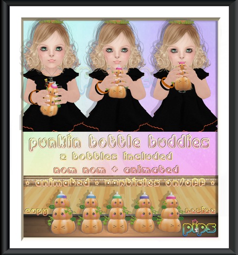 {PiP} Punkin Bottle Buddies Set Blue