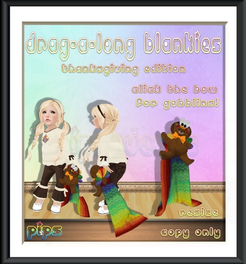 {PiP} Drag-A-Long Teddykins  Blankie Thanksgiving Edition