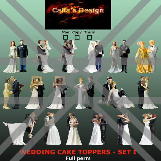 Wedding cake toppers - Set I - Full perm