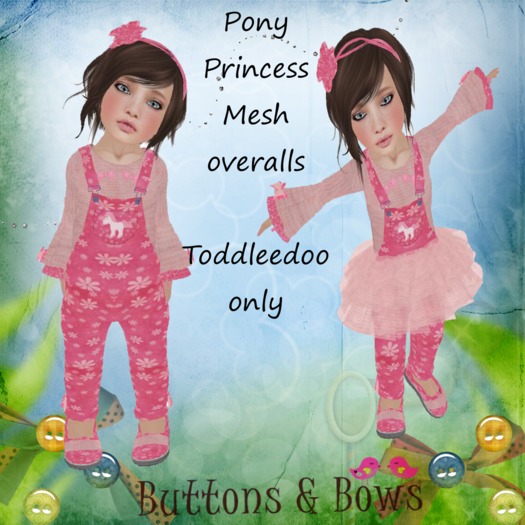 Buttons & Bows Pony Princess TD only
