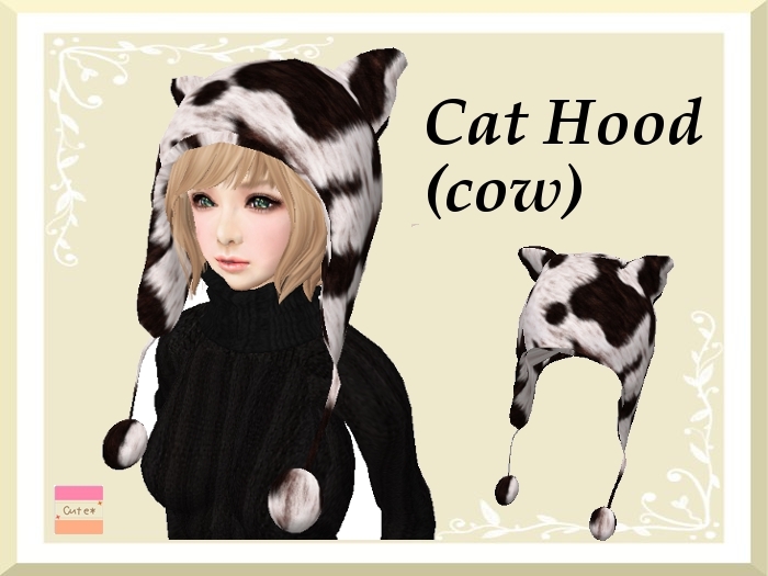 Cute* Cat Hood (cow)