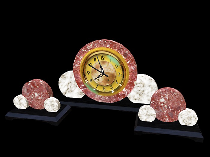 Marble Art Deco Mantle Clock