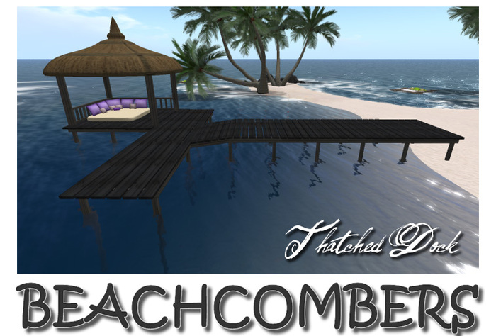 Beachcombers Thatched Boat Dock With Hut & Pose Menu