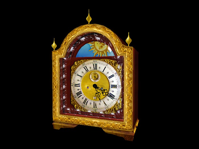 French 1780 Day Clock Gilt