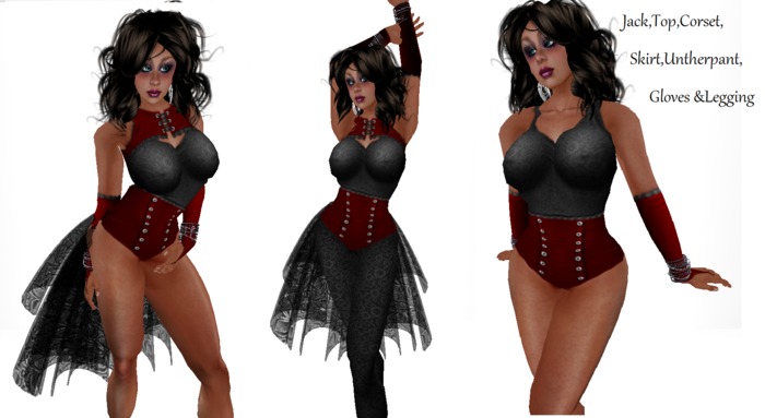 Genie Black/Red Outfit