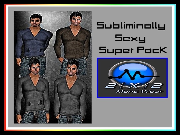 2 X 2 subliminally sexy super pack * * Designer Mens Wear   * * Mens Wear ** sale promo special * high fashion jeans 