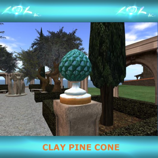clay baked PINE CONE