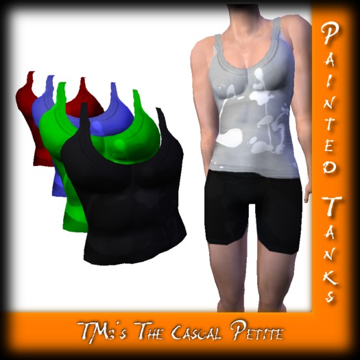 .:~*TM3*~:. [Petite] Paint Splattered Tanks