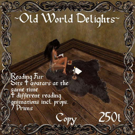 Reading fur - 7 prims - Sheep black