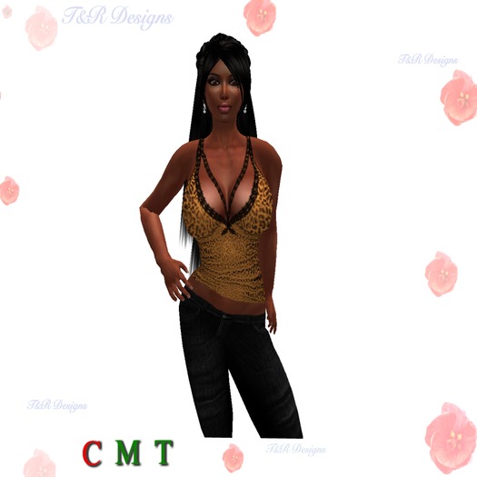 T&R Designs Orange Lace Top