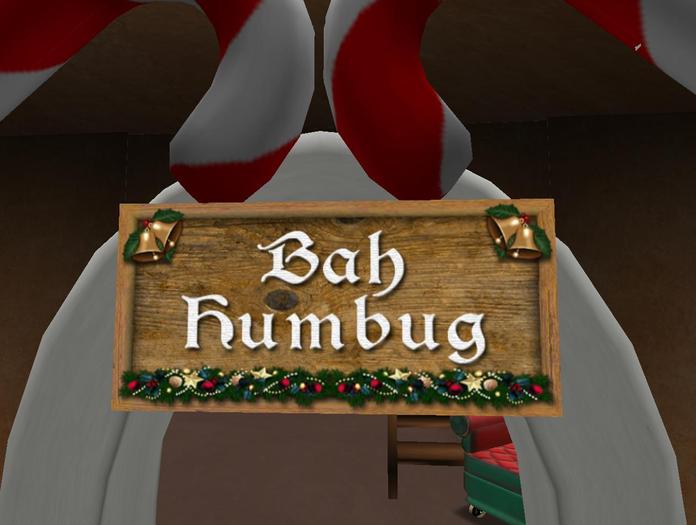  BAH HUMBUG( nameplate)  Sign