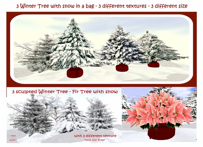 !! Snowy Fir Tree / Winter Tree in a bag !!