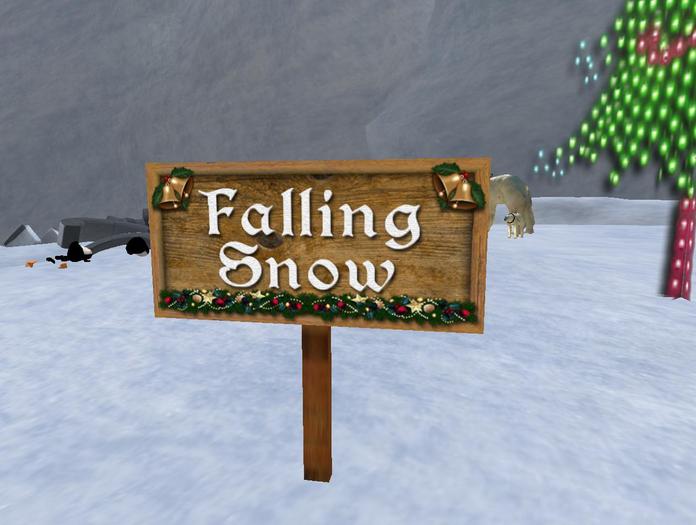 FALLING SNOW Sign