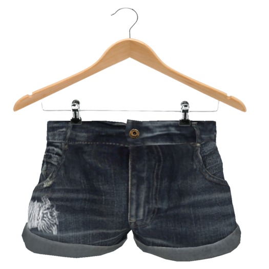 {.::LRH::.} Frayed Medium Denim Shorts *MESH*