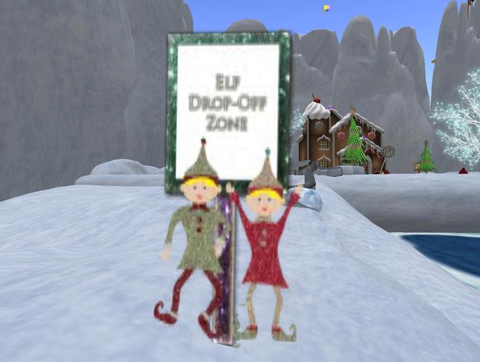 Elf Drop-off Zone * 1 prim w Glitter !