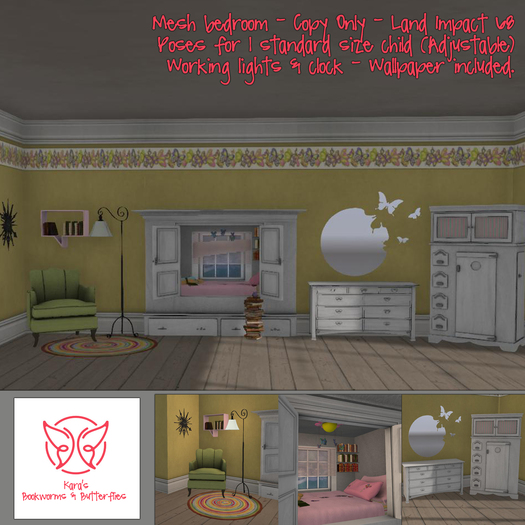 Tiny Spaces - Kara's Bookworms & Butterflies Room