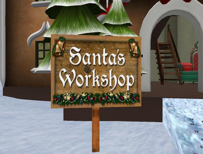 SANTA WORK SHOP SIGN NamePlate