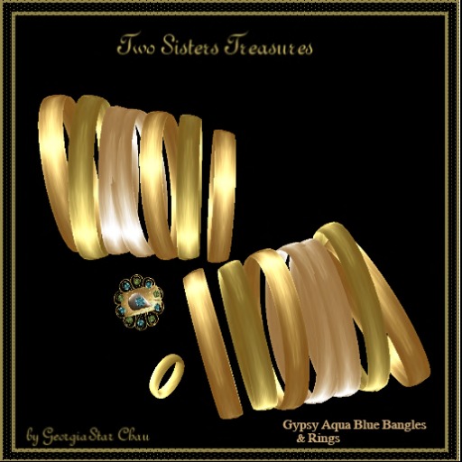 TST Gypsy Aqua Blue Bangles & Ring