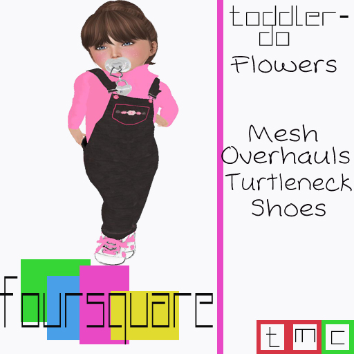 :.:FourSquare:.:Flower Mesh Overhauls Toddledo