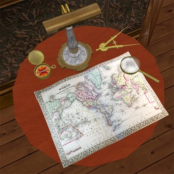 Second Life Marketplace - Map Set 1 map/maps/magnifying glass/library ...