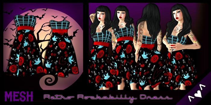^v^DRBC^v^Retro Rockabilly Dress