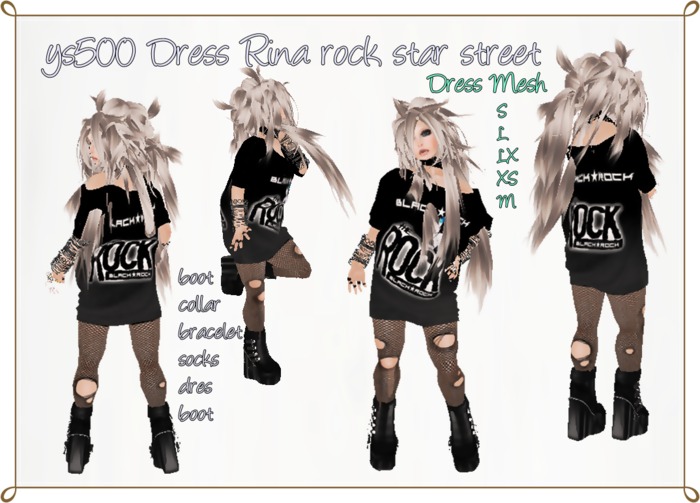 ys500 Dress Rina rock star street