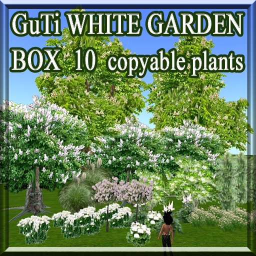 GuTi WHITE GARDEN 10 copyable plants in a box