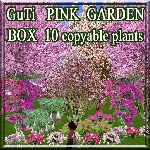 GuTi PINK GARDEN 10 copyable plants in a box