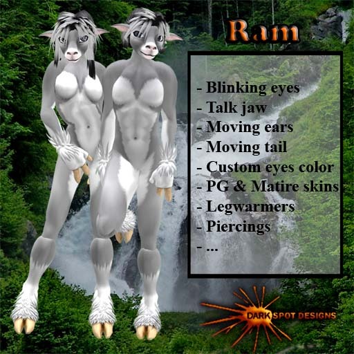 Furry Ram - grey