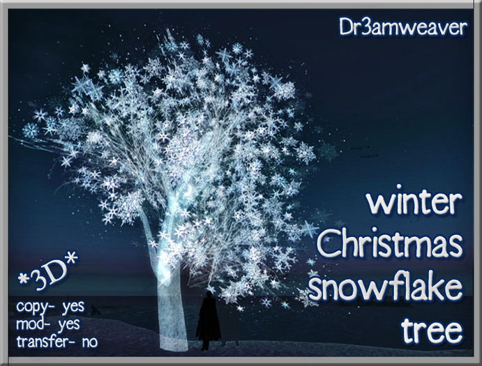 Dr3amweaver -winter Christmas snowflake tree - 3D **PROMO**