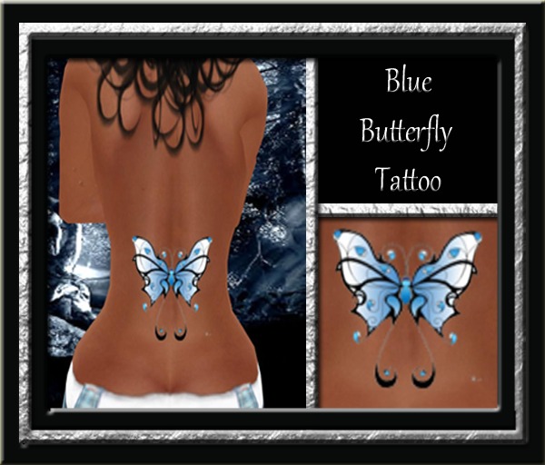 Blue Butterfly Tattoo