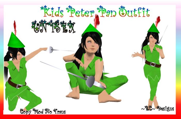 Peter Pan Outfit Unisex ~EC~ Designs 