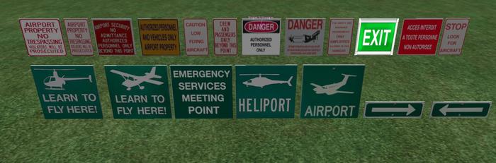 Airport Sign Pack 20