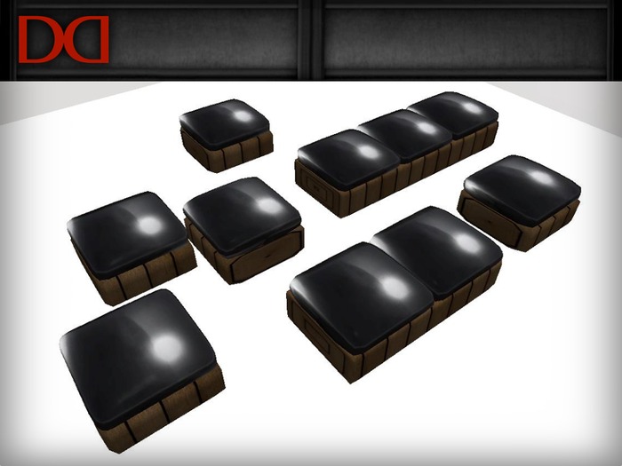 Latex pouffes set
