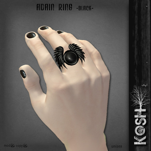 KOSH- ADAIN RING [black]