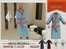 HEROES ART. Pulse BathRobe Mesh Rigged Tramonto MALE MAN Body Wrapped Male Bathrobe