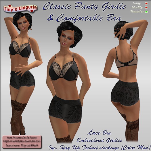 Dina Lingerie Set, Black