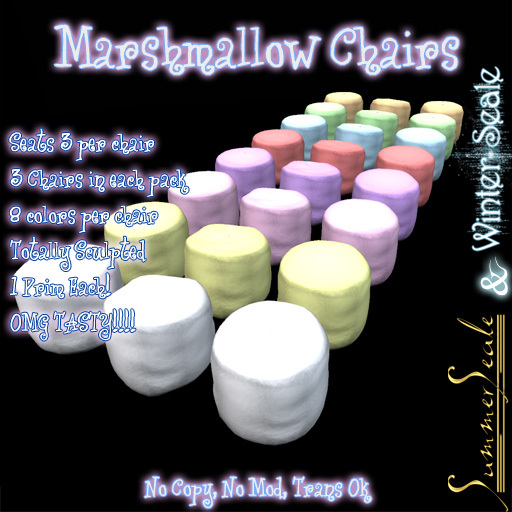 <3 S&W Seale <3 -Marshmallow Chairs - Trans Ok (Boxed)