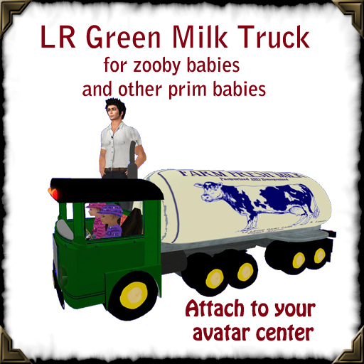 LR Green Milk Truck for Kids