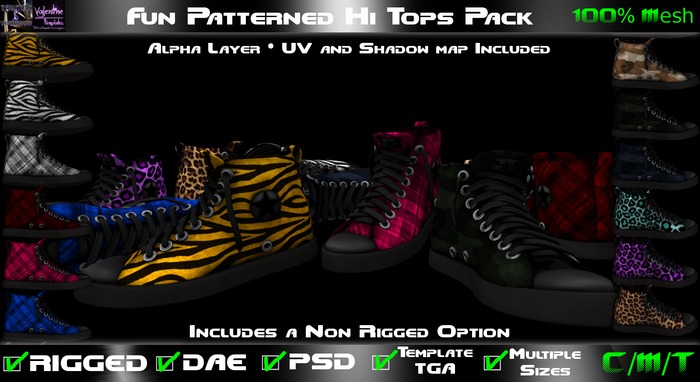 *EVO VT MESH* Pattern HiTops Pack