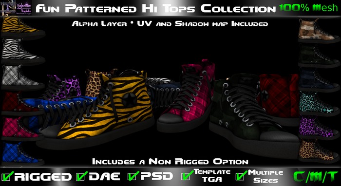 *EVO VT MESH* Pattern HiTops Collection 