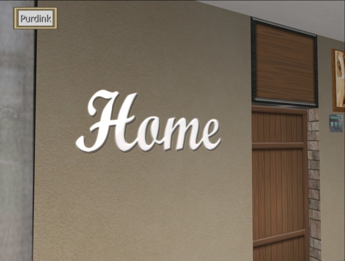 'Home'  Wall Decal  - Silver
