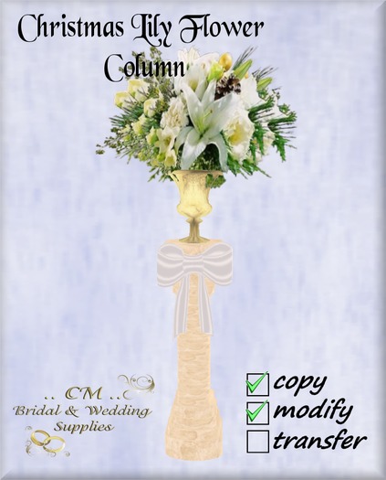 ..CM..Christmas Lily Flower Column 