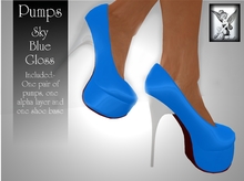 ~TB~ Pack of 2 Pairs of Pumps Matt & Glossy Sky Blue