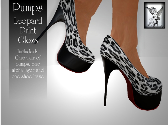 ~TB~ Pack of 2 Pairs of Pumps Matt & Glossy Leopard Print