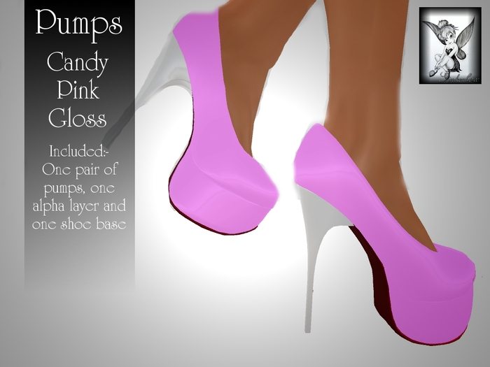 ~TB~ Pack of 2 Pairs of Pumps Matt & Glossy Candy Pink