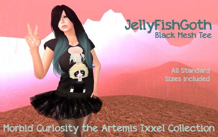 Morbid Curiosity  JellyFish Blk Tee