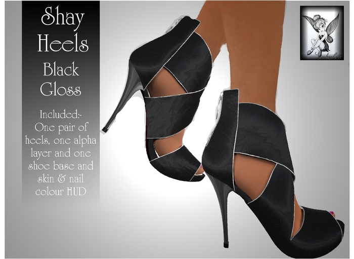 ~TB~ Shay Ladies Shoes Black Gloss